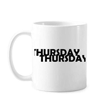 Imagem de Caneca de cerâmica com personagens estilosos na quinta-feira, caneca de cerâmica para café, xícara de porcelana