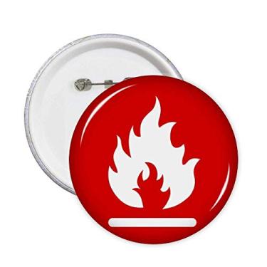 Imagem de Emblema quadrado vermelho fogo para decoração de 5 peças