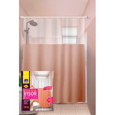 Imagem de Cortina para Box Bege Visor Cristal (1,35x2,00m) | Plast Leo (Ref.: 621-G)