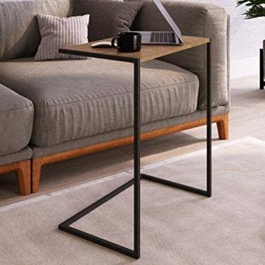 Imagem de Mesa Lateral De Apoio Industrial Artesano Vermont/preto