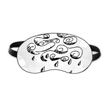 Imagem de Capa para sombra noturna macia com estampa de chuva nublada pintada à mão