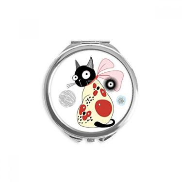 Imagem de Animal Pet Lover Espelho compacto de mão para gatos com bolso portátil redondo
