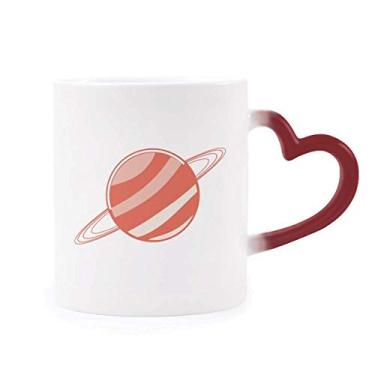 Imagem de Caneca sensível ao calor de Saturno do monstro alienígena do universo que muda de cor vermelha