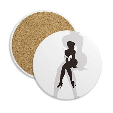 Imagem de Hot Bra Linda caneca porta-copos feminina com proteção de mesa, pedra absorvente