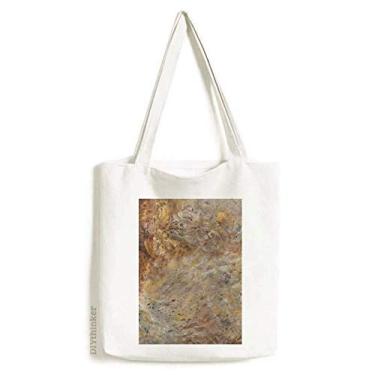 Imagem de Bolsa de lona com estampa de ilustração diversificada de mármore cinza bolsa de compras casual bolsa de mão