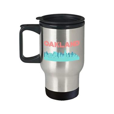 Imagem de Caneca de viagem Oakland Coffee – Canecas Divertidas de Chá com Isolamento de Cacau Quente – Ideia de de Natal