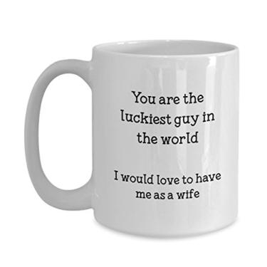 Imagem de Caneca You Are the Luckiest Guy in the World – Caneca de café divertida para marido – Presente de esposa para marido – Ideia de de Natal