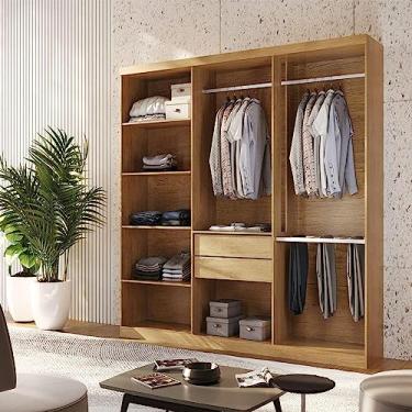 Imagem de Closet Casal Hera 2 Gavetas 5 Prateleiras MDF Rufato