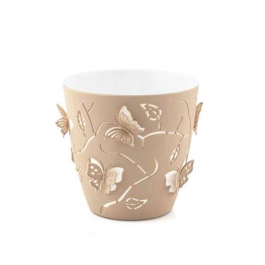 Imagem de Vaso de Flores Plantas Cachepot 3D Floreira de Mesa Decor 700ml Plasvale Pequeno Borbol...
