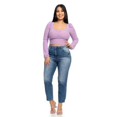Imagem de Calça Feminina Mom Básica Biotipo Jeans