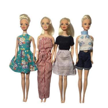 Imagem de Kit 10 Roupas Roupinhas Para Boneca Barbie Vestido Boneca - Rose Roupa