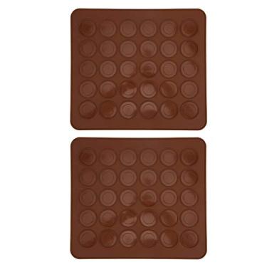 Imagem de Tapete de cozimento, tapete de macaron reutilizável 28 x 25 cm para chocolate para pudim