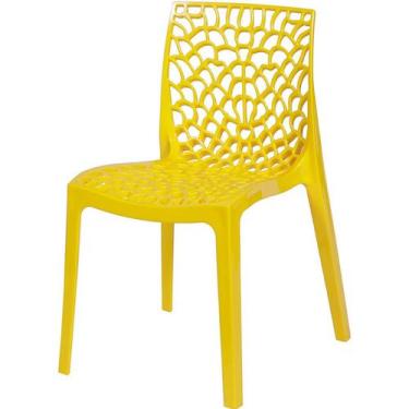 Imagem de Cadeira Gruvyer Design Cozinha Sala De Estar Jantar Amarelo - Lianto D