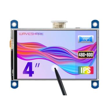 Imagem de Waveshare 4inch HDMI LCD Resistive Touch Screen 800x480 High Resolution HDMI Interface IPS Screen Designed for Raspberry Pi 3 B/2B/B +/B