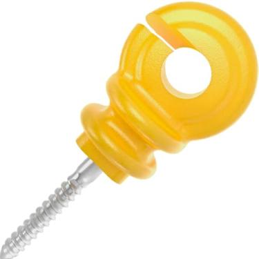 Imagem de Isolador Gancho Cerca Elétrica Rural 7cm - Amarelo - 50 Unidades