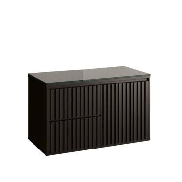 Imagem de Gabinete Para Banheiro Ripado 80 Black sem cuba