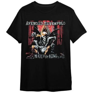Imagem de Camiseta Avenged Sevenfold Banda De Rock Preta Unissex Adulto e Infantil 100% Algodão