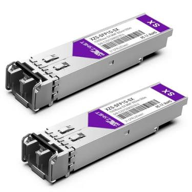 Imagem de XZSNET Transceptor SFP 1000BASE-SX, módulo de fibra multimodo SFP 1,25G para LC compatível com Cisco GLC-SX-MMD, Ubiquiti UniFi UF-MM-1G, Mikrotik, Meraki, Netgear AGM731F, D-Link e mais, pacote com 2