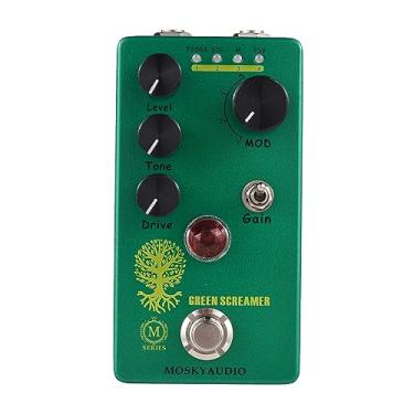 Imagem de XCPHGFM Booster/Overdrive Guitar Effect Pedal 4 Mode Switch & Level/Tone/Drive Controls Compact Portable Digital Overdrive Guitar Effector Effect Processor for Electric Guitar - GREEN SCREAMER