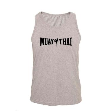 Imagem de Regata Masculina Algodão Muay Thai 4 Estampada Verão Moderna