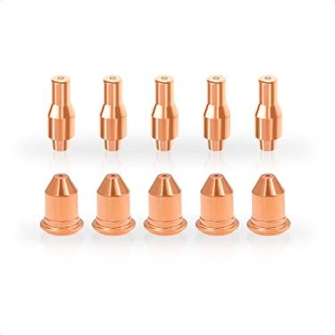 Imagem de Eletrodo 56576 bocal 56811 pontas 0,035'' 0,9 mm para carga portuária titânio 45 cortador IPT-45 maçarico de corte plasma 45 Amps 10 peças