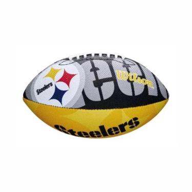 Imagem de Bola de Futebol Americano Wilson NFL Team Logo Jr Steelers-Unissex