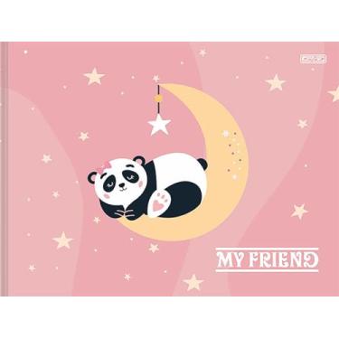 Imagem de Caderno Pequeno 1/4 Caligrafia Brochura Costurado My Friend SD - Tamanho 20x14,5 cm e 48 folhas - Linha Panda Kawaii (Panda Lua)