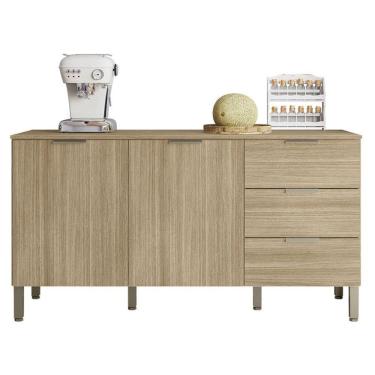 Imagem de Balcão de Pia Glam 160 cm com Tampo Freijó - Kits Paraná