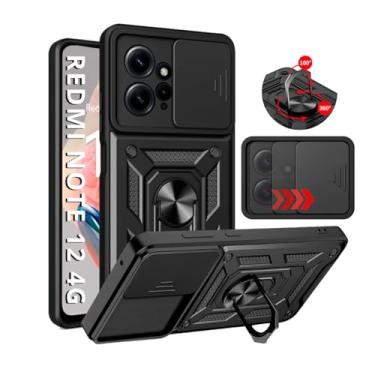 Imagem de Capa Capinha Armor Anti Impacto Ring Luxo Para Redmi Note 12 4g (Tela 6.67) + Anel Giratorio + Proteção De Câmera - Proteção Militar