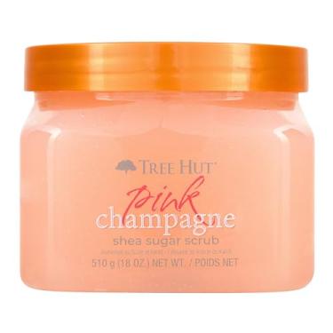 Imagem de Tree Hut Pink Champagne Shea Sugar Scrub | Esfoliante corporal que remove a pele morta e seca para uma sensação macia e hidratada | Cuidados nutritivos essenciais para o corpo | 532 ml.