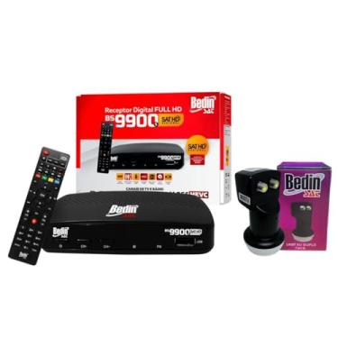 Imagem de Kit Receptor Regional Sat Hd Bs9900s Bedinsat E Lnbf Duplo Bedin sat