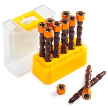 Imagem de Kit 10 Ponteiras Magnéticas Bits Ph2 Dupla com Limitador Magnético