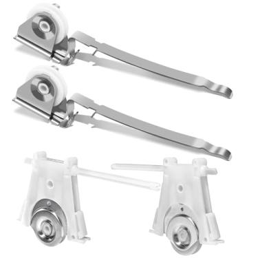 Imagem de Conjunto de rolo de porta de tela deslizante serve para Andersen Upper #1997063 e inferior #1997310 (1991 até o presente), rodas côncavas de nylon de 3,5 cm, borda ajustável (2 pares)