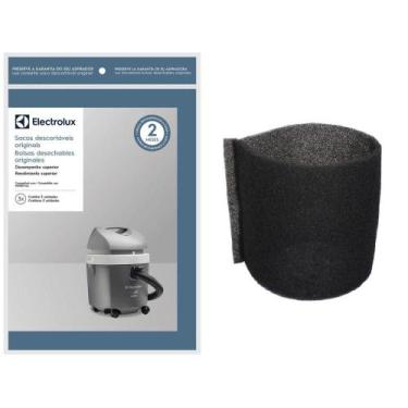 Imagem de Kit Sacos e Filtro P/ Aspirador Electrolux Hidrovac