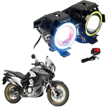 Imagem de Kit Led Farol Milha Moto Honda XL 700V TRANSALP 2011 2012 2013 Angel E