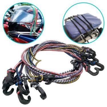 Imagem de Kit 10 Extensores de Elástico 1,5 Metro Corda Fixador Uso em Lona de C