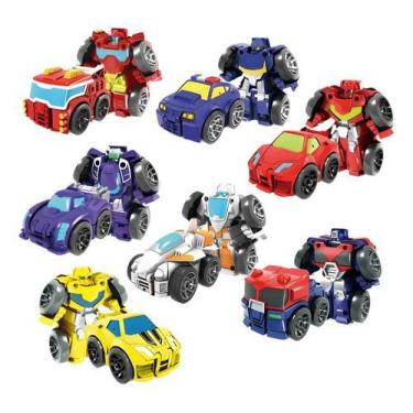 Imagem de Boneco Transformers Carro Que Vira Robô Brinquedos - Duarte Shop