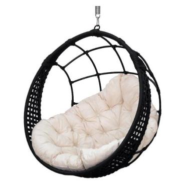 Imagem de Cadeira Balanço Ninho Suspenso em Corda Náutica Luxo - Acesse Móveis, 