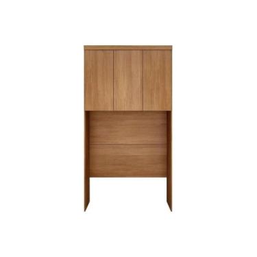 Imagem de Módulo de Quarto Solteiro Armário Ponte Aéreo Rizon c/ 3 Portas Cumaru