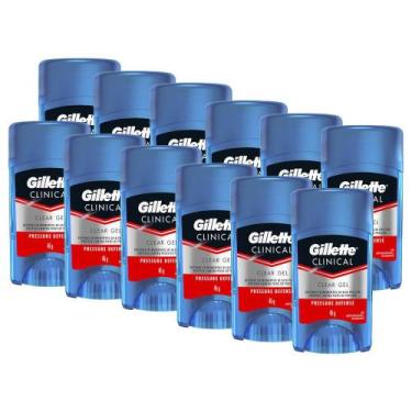Imagem de Kit Desodorante Gillette Clinical Gel Pressure Defense 45g com 12 Unid