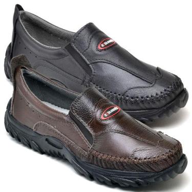 Imagem de Kit Sapatilha Mocassim Masculino Couro Dia a Dia Conforto - Rubim Calç