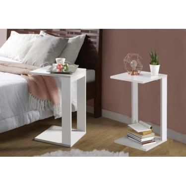 Imagem de Porta Revistas 2 Mesas Canto Retangular Branco 65cm Altura - Colomi