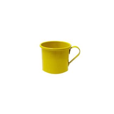 Imagem de Caneca de Aluminio Amarela Mini Xicara Cafe Retro 100ml - VULCAO