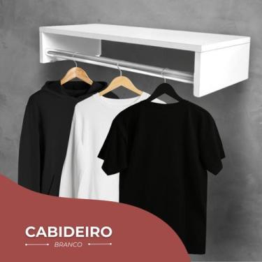 Imagem de Arara De Parede Pendurador De Roupa Cabideiro De Madeira Organizador -