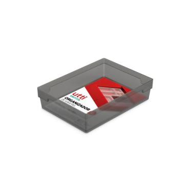 Imagem de Organizador Plástico Para Gavetas Tamanho G Fumê - Ordene