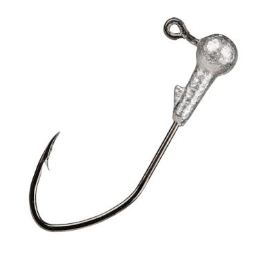 Imagem de Strike King Lures Mr. Crappie Cabeça de Jig com Lazer Sharp Eagle Claw Hook, água doce, 7 g, 2 ganchos, sem pintura, pacote com 8