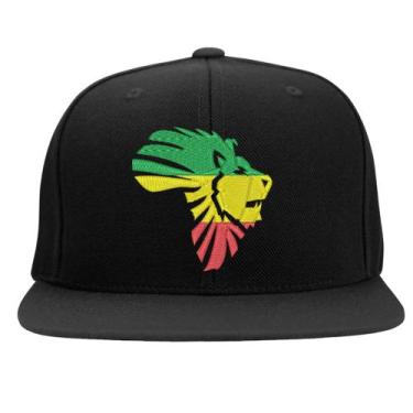 Imagem de Boné Bordado - Africa Reggae Rastafari Jah Dub Leao Judah - HIPERCAP