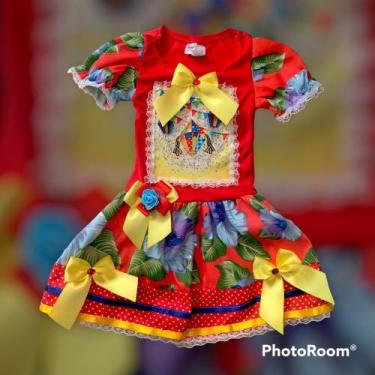 Imagem de Vestido Festa Junina Balão Lindo do Tamanho 2 ao 14 a pronta entrega -