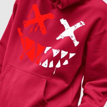 Imagem de Blusa Moletom Genuine Grit Masculina Estampada Algodão 30.1 Smile X, V