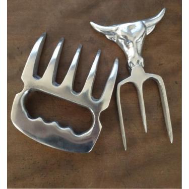 Imagem de 3 Kit Churrasco Tridente + Garra De Urso Grande Combo - Funditex, Prat